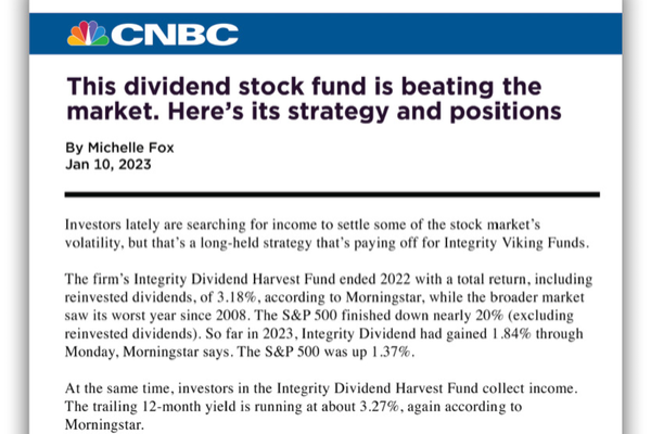Dividend Harvest Fund Featured in CNBC