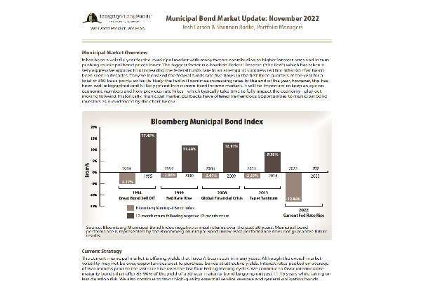 Municipal Bond Market Update - November 2022
